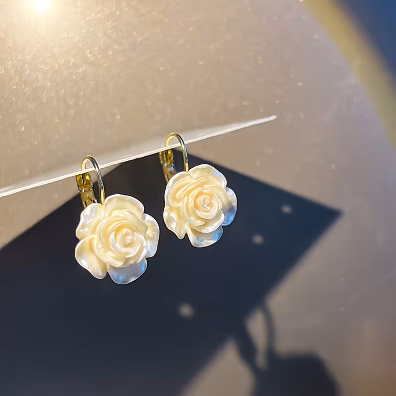 Aretes de Rosa 3D